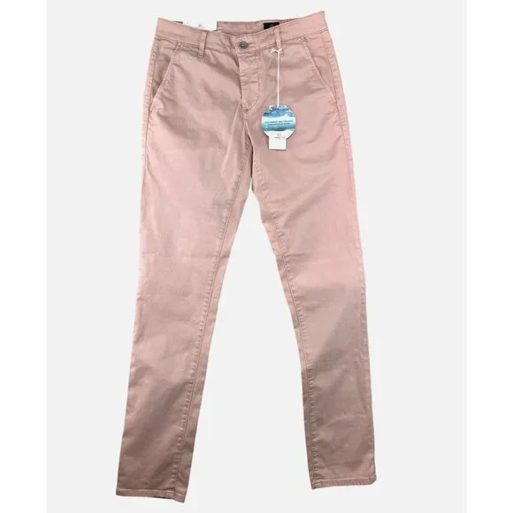 Adriano Goldschmied Mens Jamison Skinny Chino Pants Light Mauve Pink Size 29
